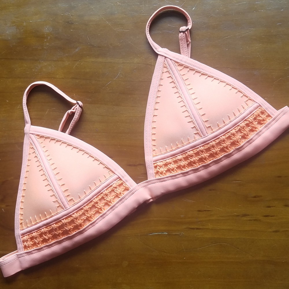 Triangl Orange Bikini Top
